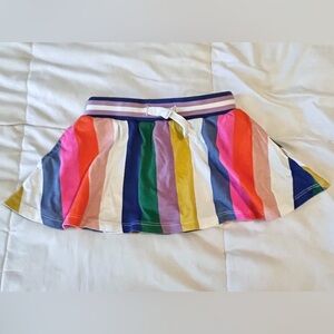 Mini Boden Multicolor Striped Jersey Mini Skirt Skort kids size 2-3 years